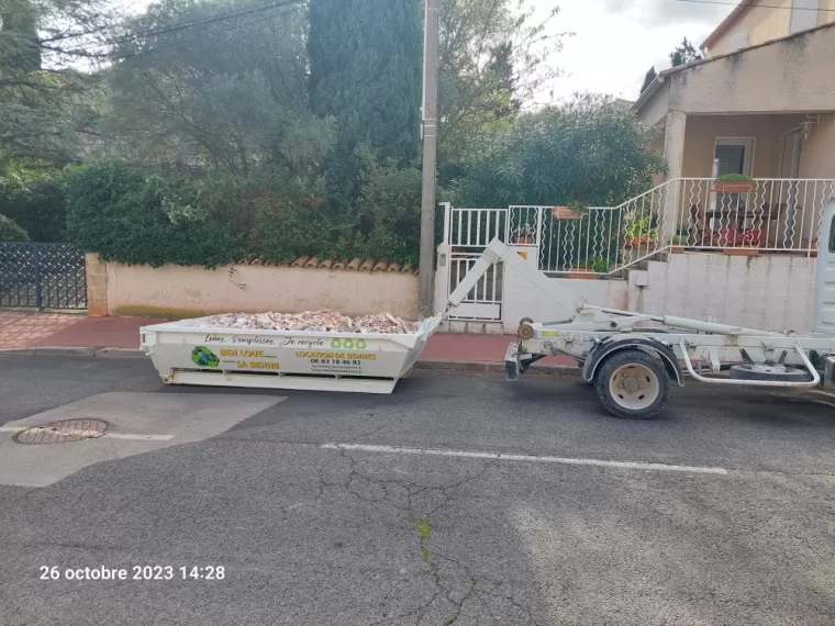 benne gravats 2,5 M3 à Montpellier