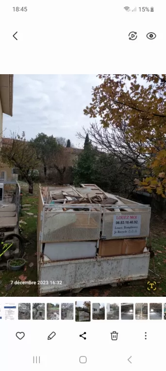 Benne bois à sommières