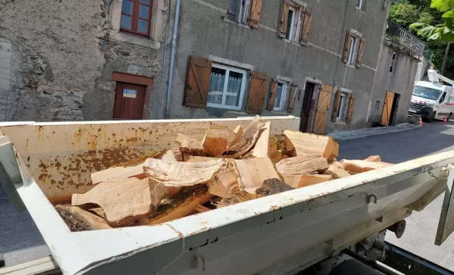 Benne pour livraison de bois, Montpellier, BENOIT HERNANDEZ - Ben loue sa benne